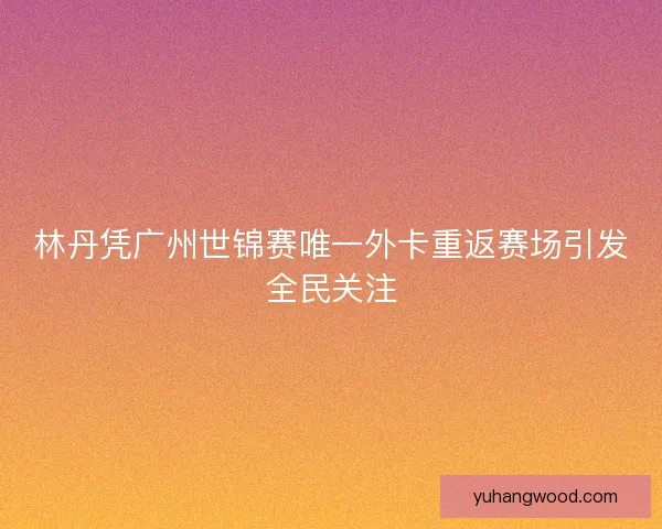 林丹凭广州世锦赛唯一外卡重返赛场引发全民关注 林丹凭广州世锦赛唯一外卡重返赛场引发全民关注